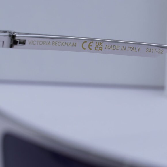 Victoria Beckham VB249S 040 Rectangle Sunglasses – Silver/Smoke Gradient - Picture 6 of 9